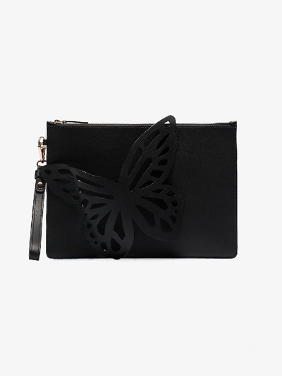 Shop Sophia Webster Clutch Mit Schmetterling In Black