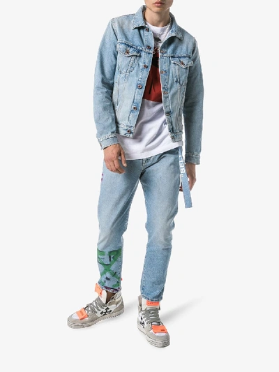 Shop Off-white Slim Jeans Multicolour In Blue