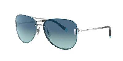 Shop Tiffany & Co . Woman Sunglasses Tf3066 In Azure Gradient Blue