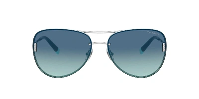 Shop Tiffany & Co . Woman Sunglasses Tf3066 In Azure Gradient Blue