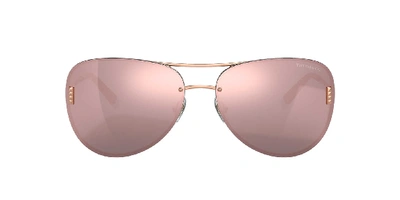 Shop Tiffany & Co . Woman Sunglass Tf3066 In Grey Mirror Rose Gold