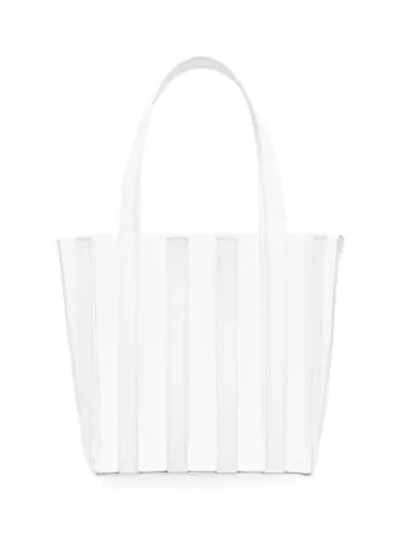 Shop Loeffler Randall Marlena Leather & Pvc Pieced Tote In White