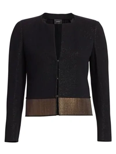 Shop Akris Women's Denisha Lurex Jacket In Black