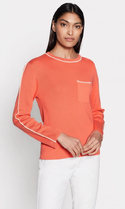 Shop Equipment Lison Silk &amp; Cotton Sweater In Hot Coral