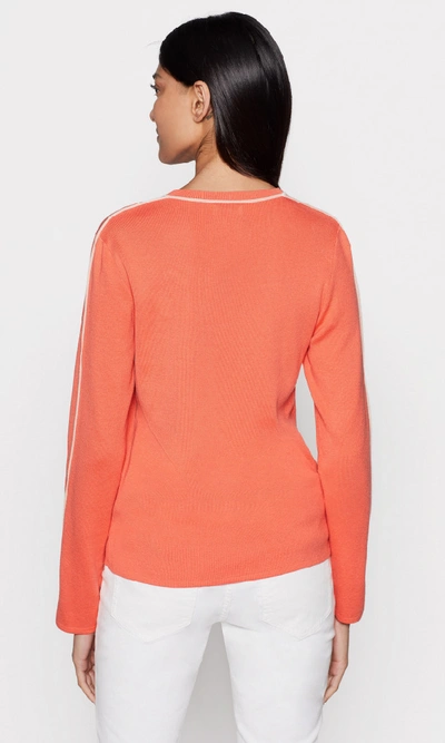 Shop Equipment Lison Silk &amp; Cotton Sweater In Hot Coral