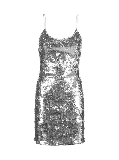 Shop Alice And Olivia Alice + Olivia Dress In Silver