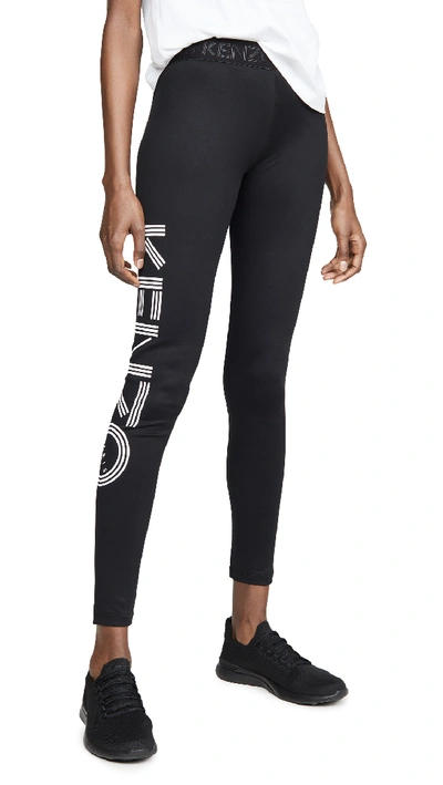 Shop Kenzo Sport Leggings In Black