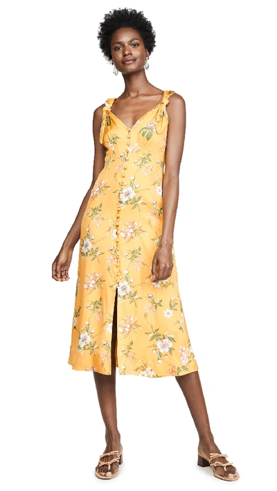 Shop Rebecca Taylor Sleeveless Lita Tie Dress In Marigold