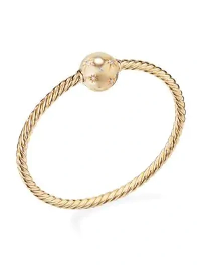 Shop David Yurman Women's Solari Station Bracelet With Diamonds In 18k Yellow Gold