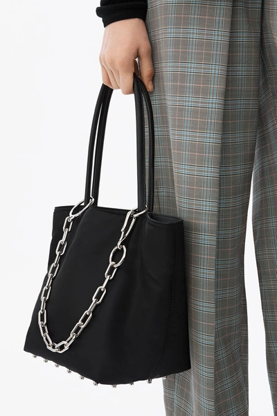 Shop Alexander Wang Roxy Small Nylon Tote In Black