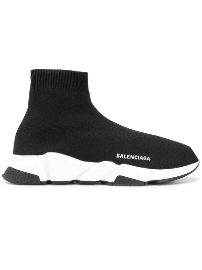 Shop Balenciaga Black Speed Sock Sneaker