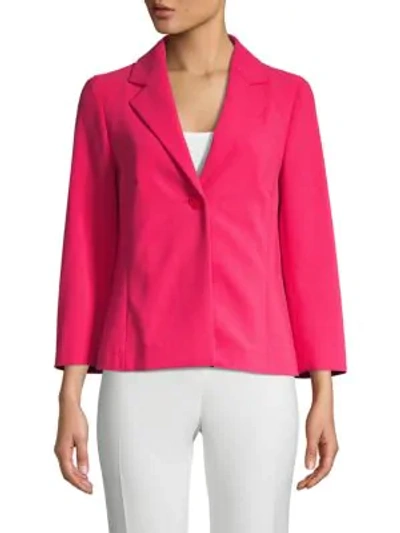 Shop Escada Benne One Button Jacket In Dark Pink