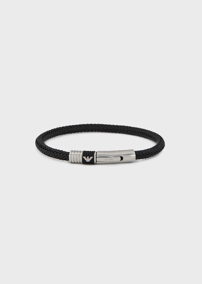 Shop Emporio Armani Bracelets - Item 50220498 In Black