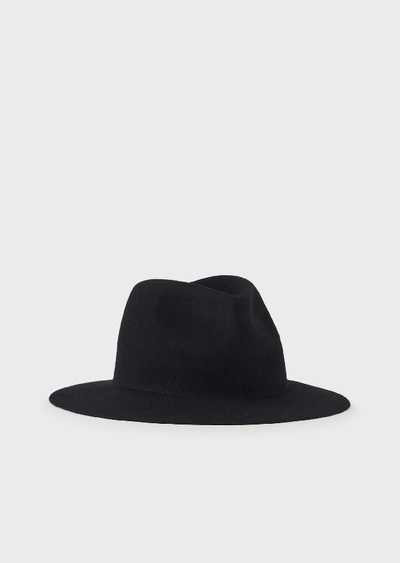 Shop Emporio Armani Fedora Hats - Item 46652685 In Black