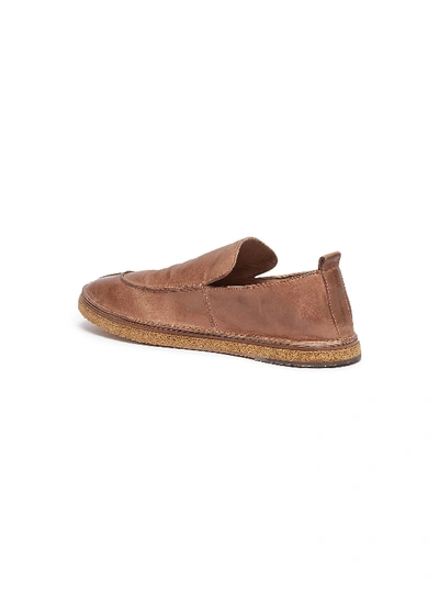Shop Marsèll 'pomicino' Distressed Leather Slip-ons