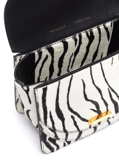 Shop Wandler 'luna' Mini Zebra Print Leather Shoulder Bag