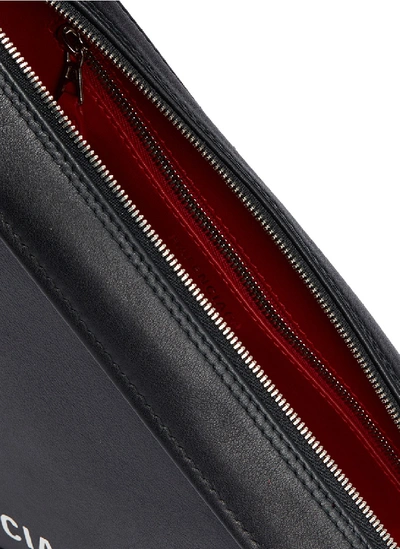 Shop Balenciaga 'triangle' Logo Print Small Leather Shoulder Bag