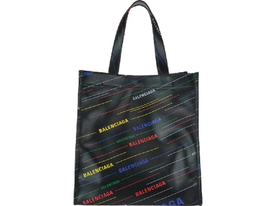 Shop Balenciaga Small Market Shopper Bag In Black