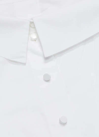 Shop Silvia Tcherassi 'aida' Layered Collar Puff Sleeve Cold Shoulder Shirt