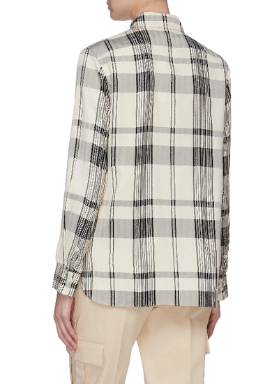 Shop Theory 'classic' Tartan Plaid Oversized Herringbone Shirt