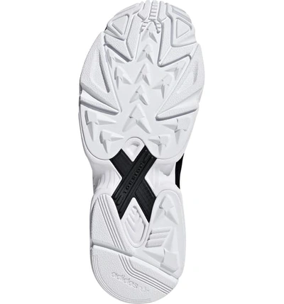 Shop Adidas Originals Falcon Sneaker In Core Black/ Core Black/ White