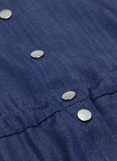 Shop Tibi Flap Pocket Snap Button Hooded Tencel Anorak Dress