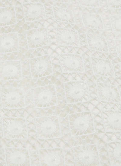 Shop Marc Jacobs Geometric Crochet Lace Empire Waist Slip Dress