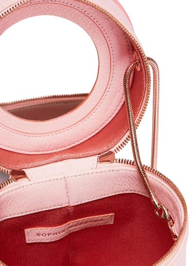 Shop Sophia Webster 'bonnie' Faux Pearl Leather Crossbody Bucket Bag In Pink
