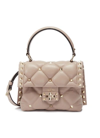 Shop Valentino 'candystud' Mini Quilted Leather Shoulder Bag