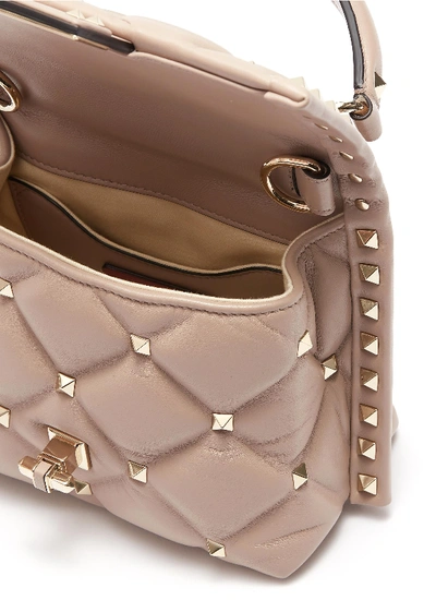 Shop Valentino 'candystud' Mini Quilted Leather Shoulder Bag