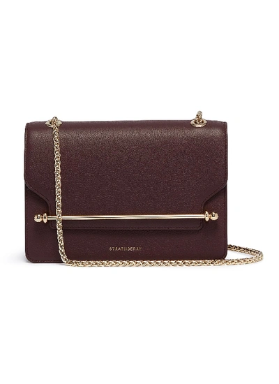 Shop Strathberry 'east West' Leather Crossbody Bag In Red