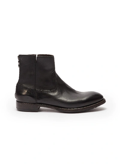 Shop Project Twlv 'flame' Leather Boots In Black