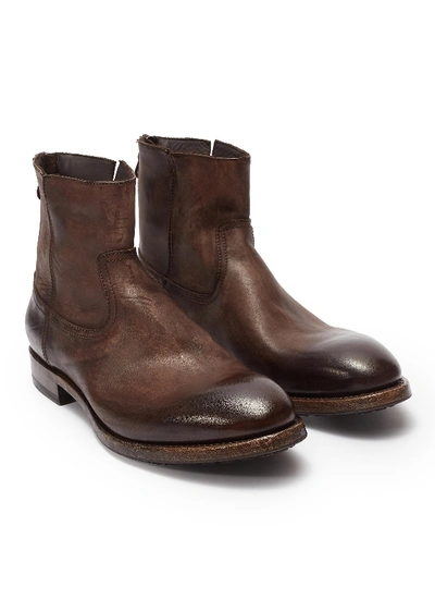Shop Project Twlv 'flame' Leather Boots In Brown