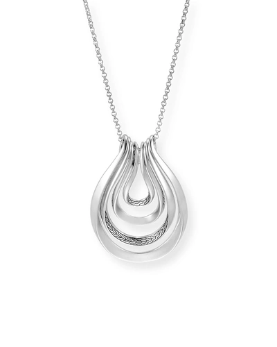 Shop John Hardy Classic Chain Link Pendant Necklace, 36"l In Sterling Silver