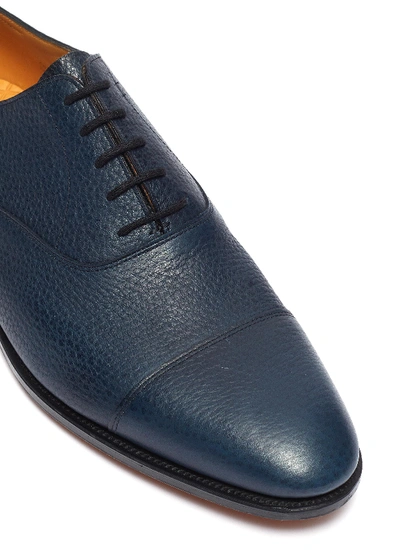 Shop John Lobb 'city Ii' Grainy Leather Oxfords In Blue