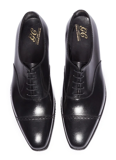 Shop George Cleverley 'charles' Leather Oxfords In Black