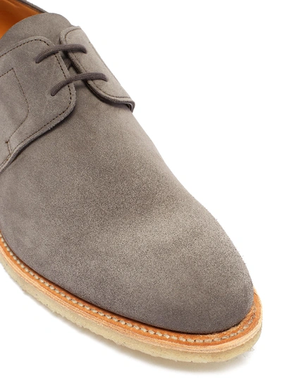 Shop John Lobb Drift' Suede Derbies In Grey