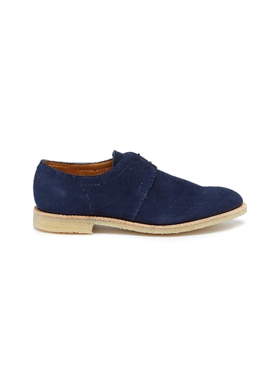 Shop John Lobb 'drift' Suede Derbies In Blue