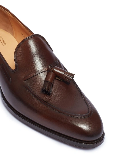 Shop George Cleverley 'adrian' Tassel Leather Loafers In Brown