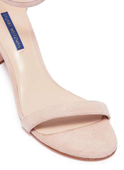 Shop Stuart Weitzman 'nearlynude' Ankle Strap Suede Sandals
