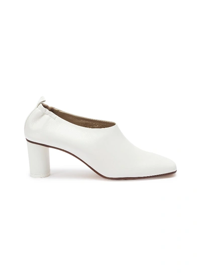 Shop Gray Matters 'micol' Choked-up Leather Pumps In White