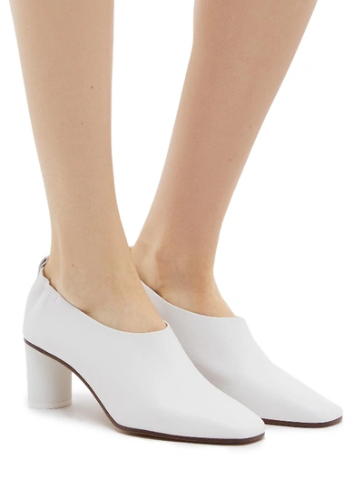 Shop Gray Matters 'micol' Choked-up Leather Pumps In White