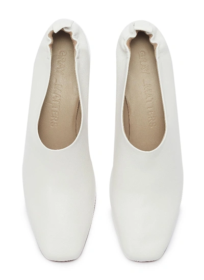 Shop Gray Matters 'micol' Choked-up Leather Pumps In White