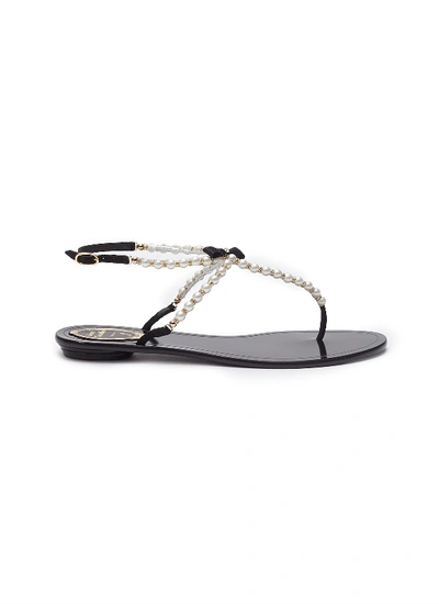Shop René Caovilla 'eliza' Embellished Thong Sandals