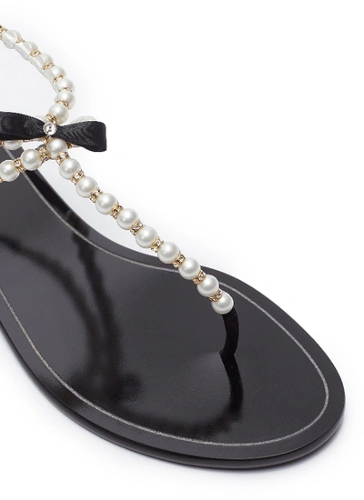 Shop René Caovilla 'eliza' Embellished Thong Sandals