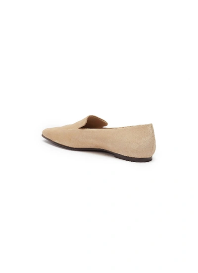 Shop The Row 'minimal' Suede Loafers In Beige