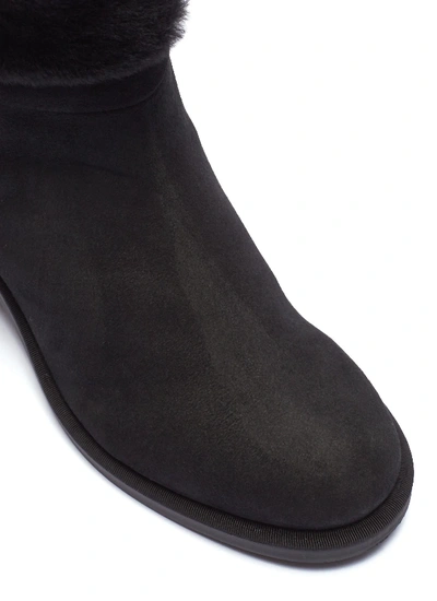 Shop Nicholas Kirkwood 'casati' Faux Pearl Heel Shearling Ankle Boots