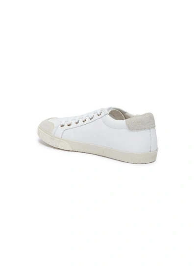 Shop Ash 'magic' Star Patch Leather Sneakers In White / Grey