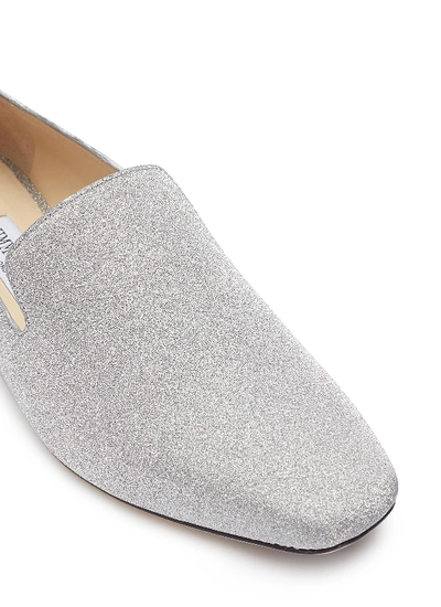 Shop Jimmy Choo 'jaida' Glitter Coated Leather Loafers