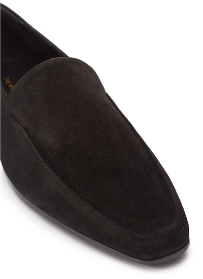 Shop The Row 'minimal' Suede Loafers In Black